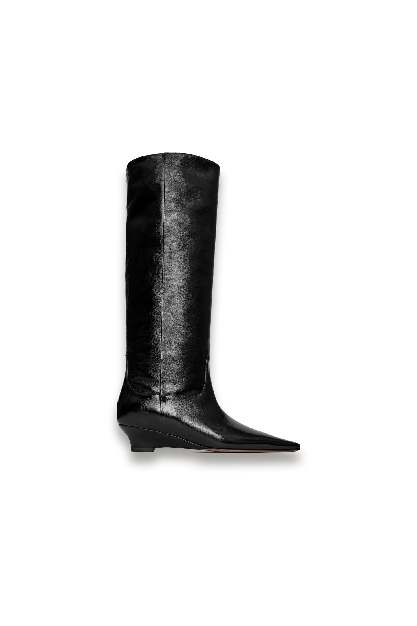 Glossy Leather Boots