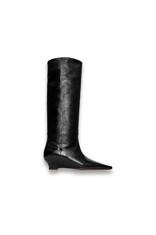 Glossy Leather Boots
