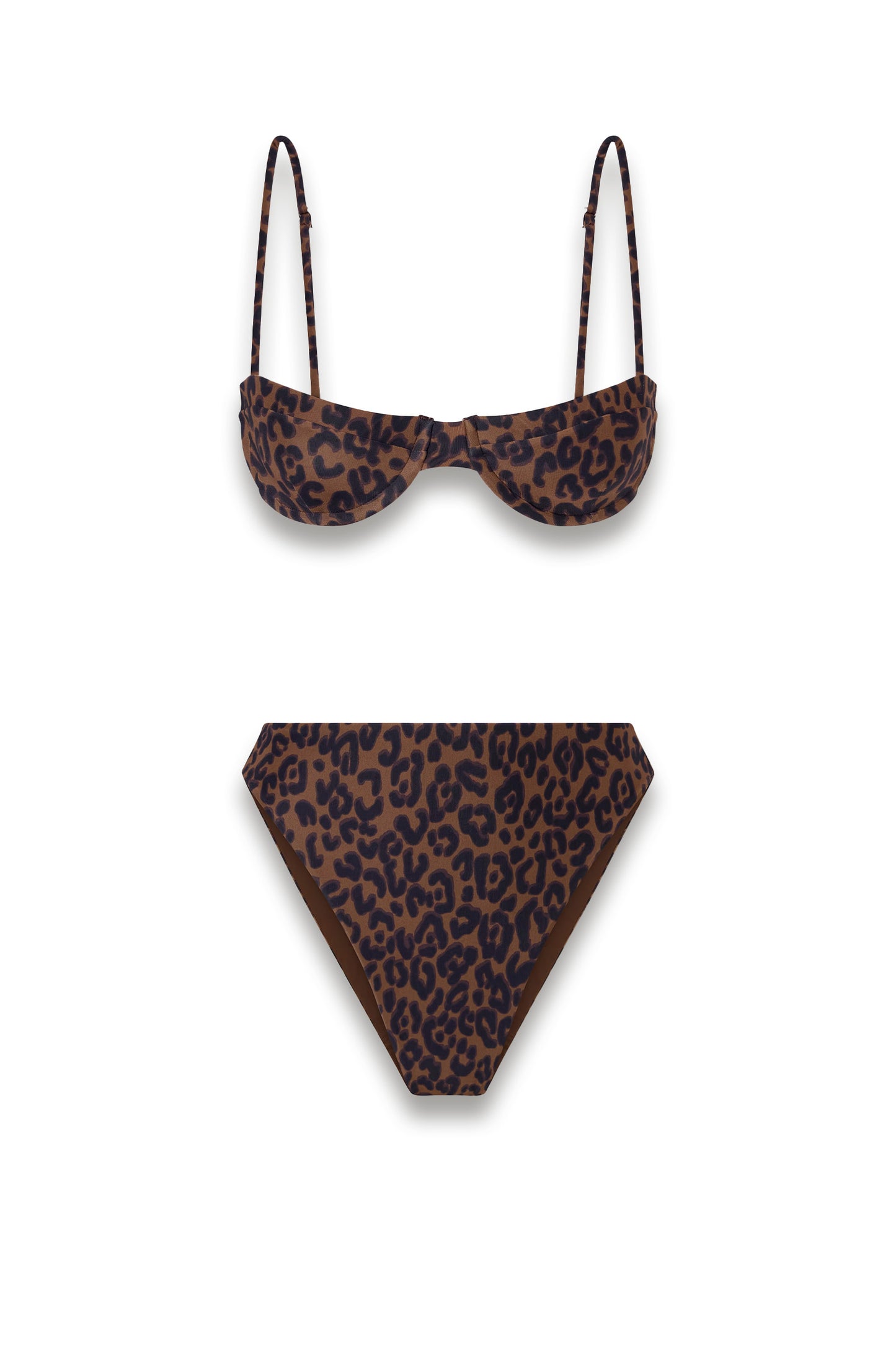 Barbara leopard-print bikini top