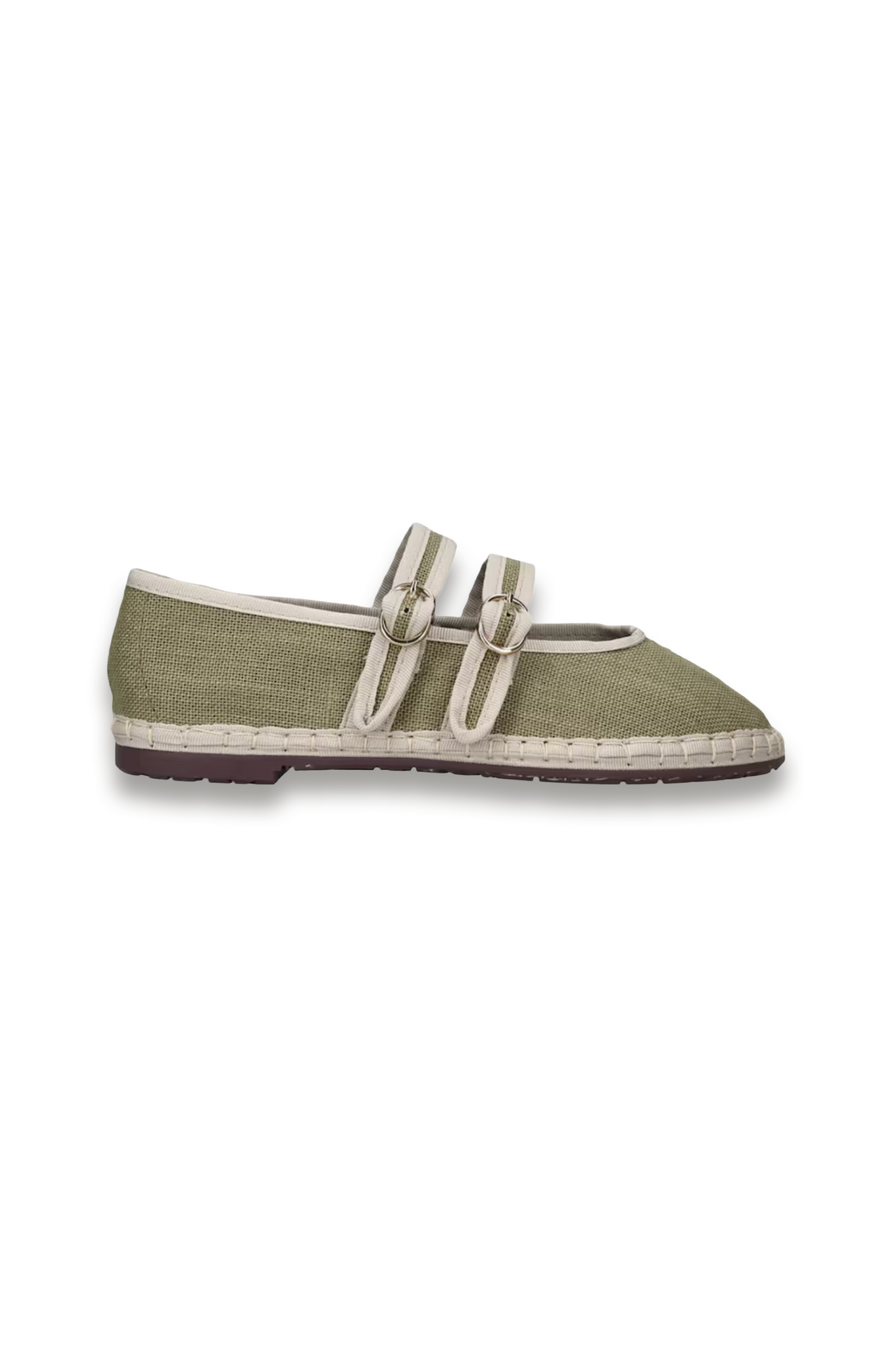 Linen-Blend Claire Ballet Flats
