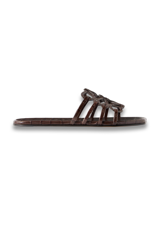 Petal Anagram Leather Slides