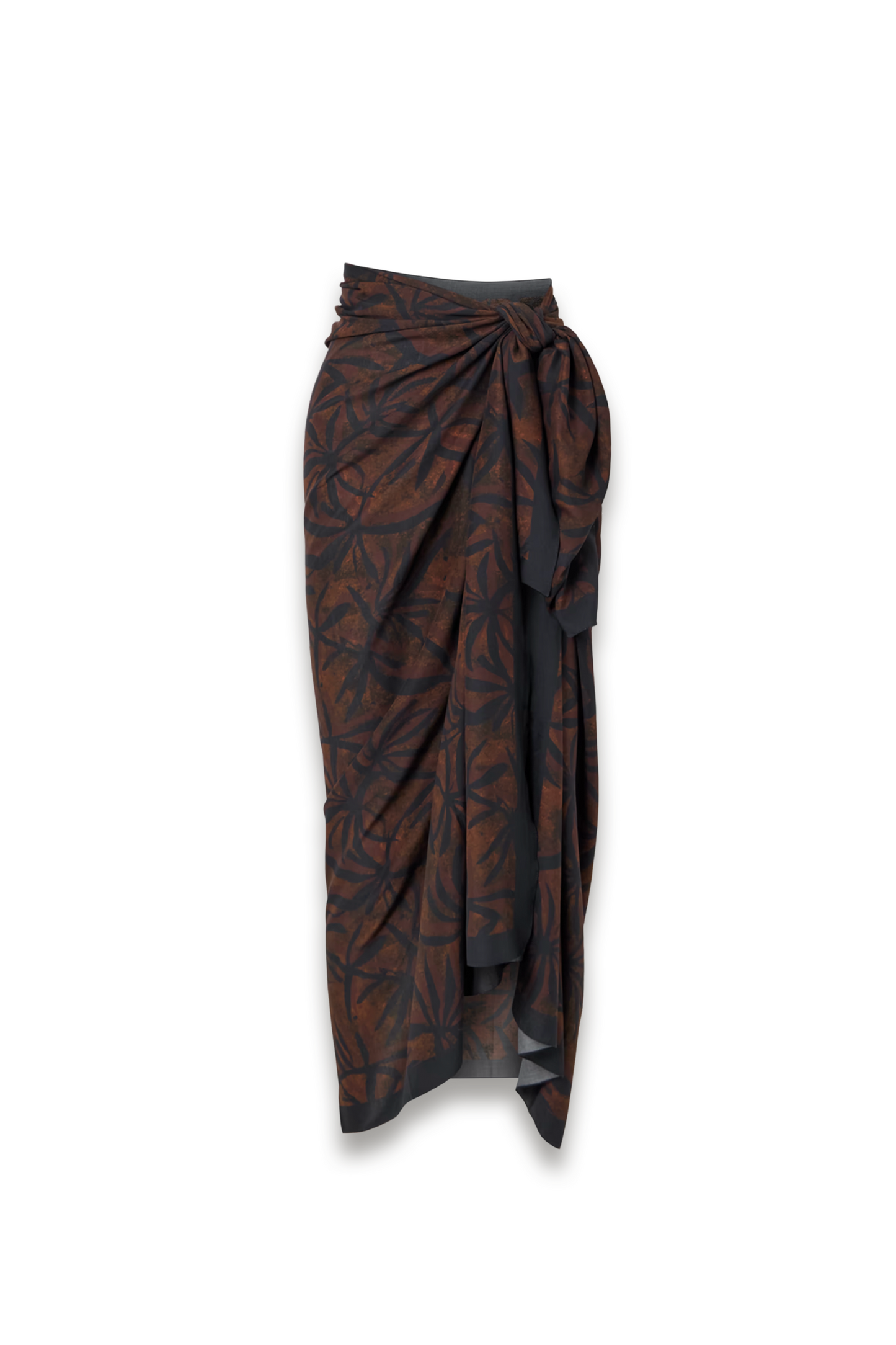 Embellished printed voile pareo