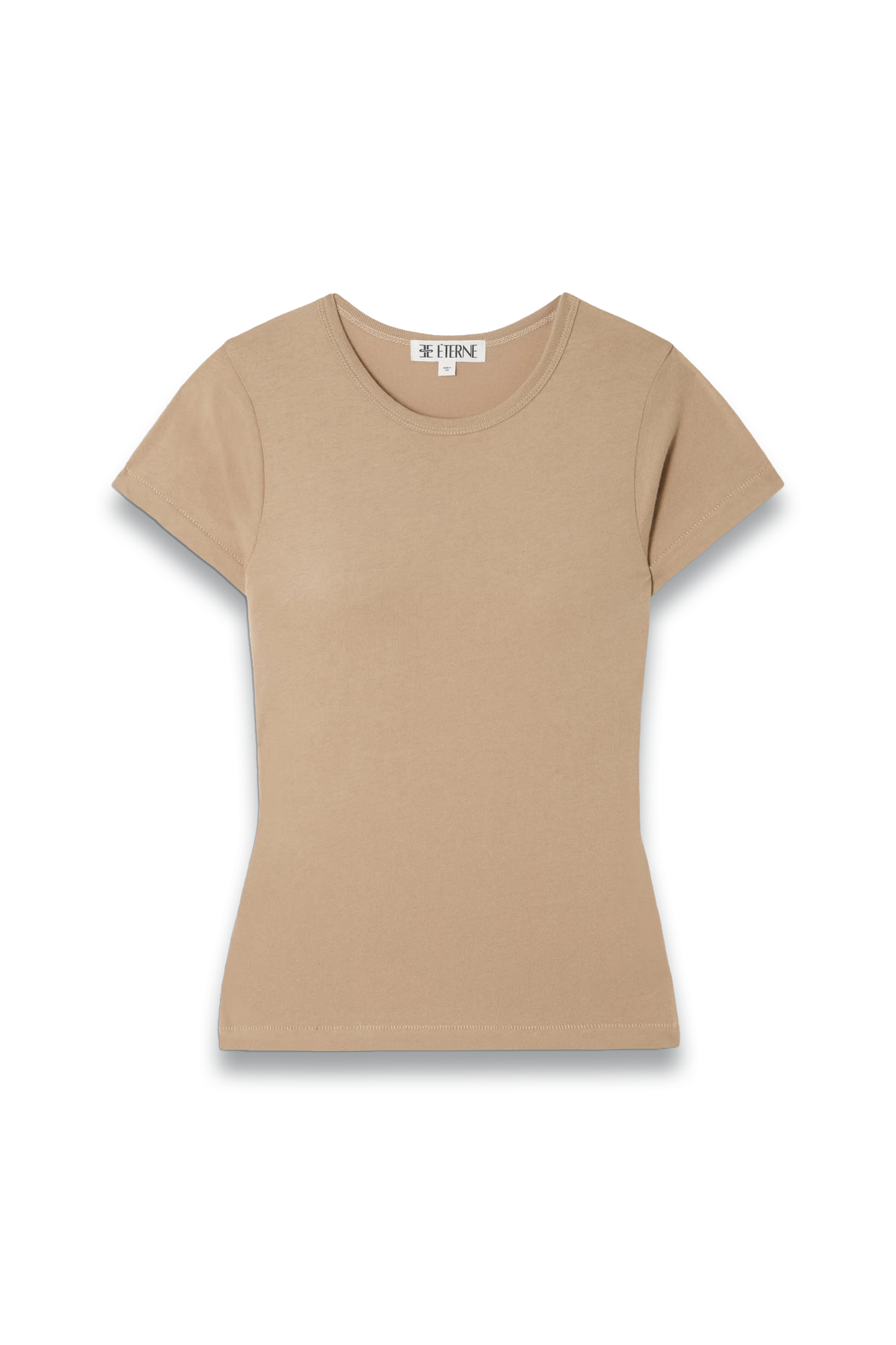 Short Sleeve Baby Tee Cotton And Modal-Blend Jersey T-Shirt
