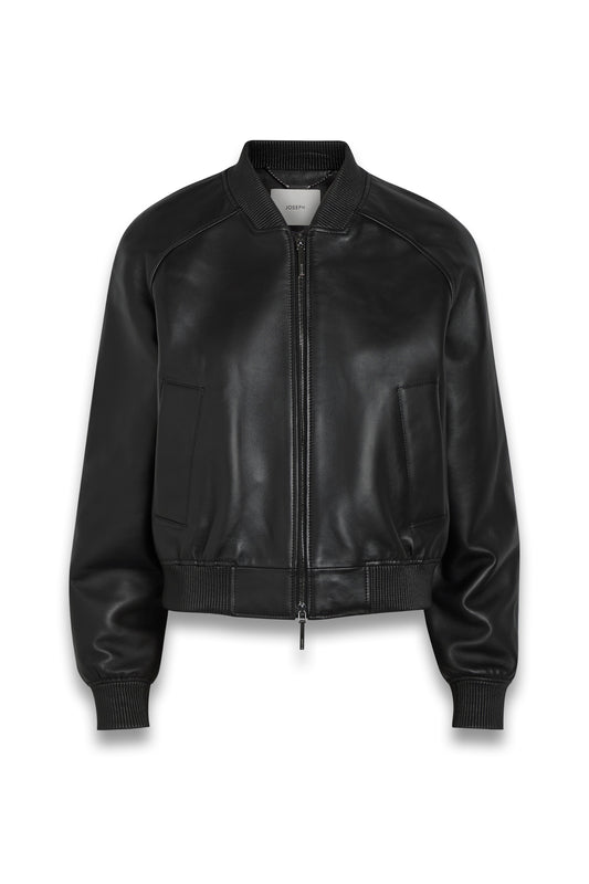 Quinn Leather Bomber Jacket