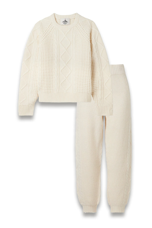 Crystal Cable-knit Merino Wool Co-ord