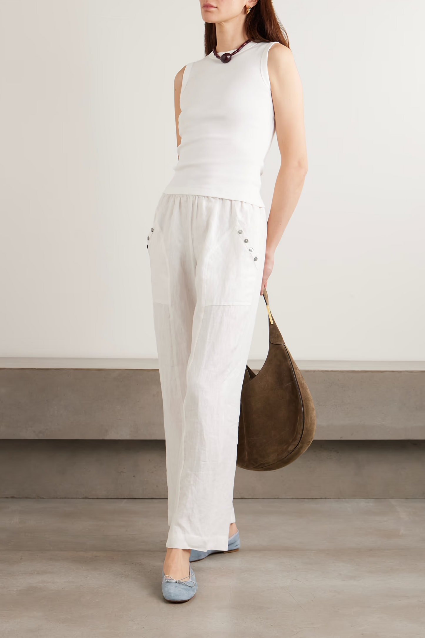 Esmé Ribbed Organic Cotton-jersey Tank