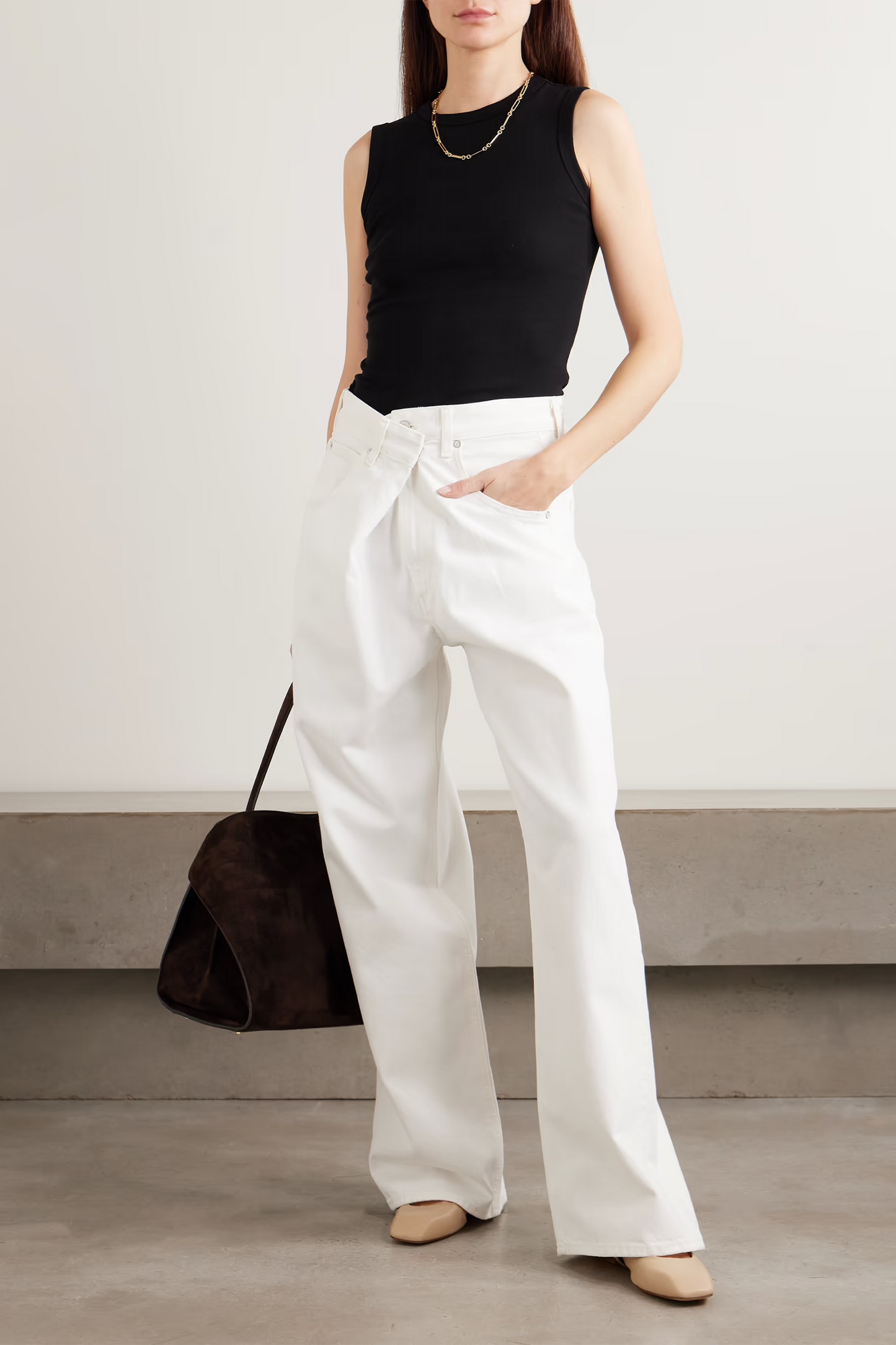 Esmé Ribbed Organic Cotton-jersey Tank