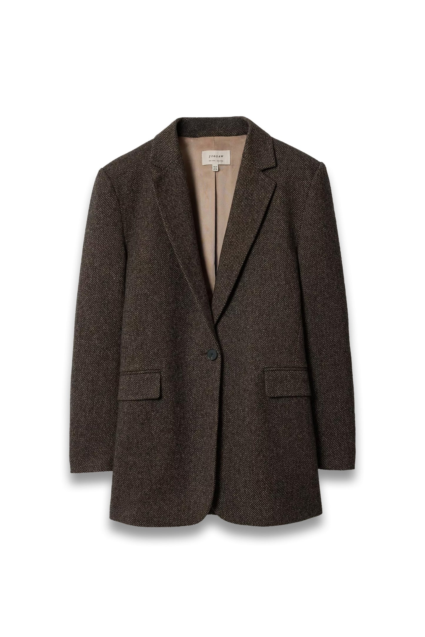 Langford Wool Rich Blazer in Brown
