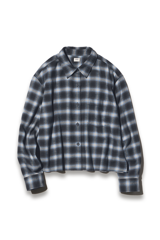 Flannel Boxy Shirt (Ombre Check)