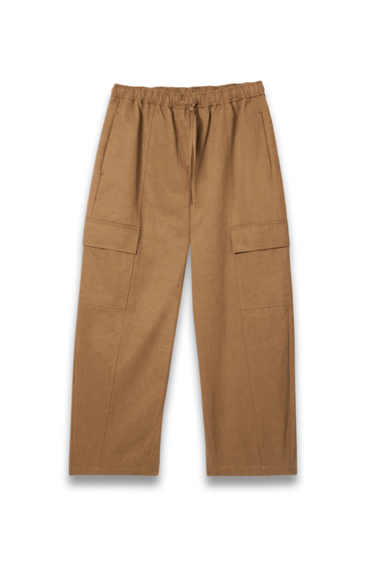 Neutral Utility Cotton Barrel Trouser