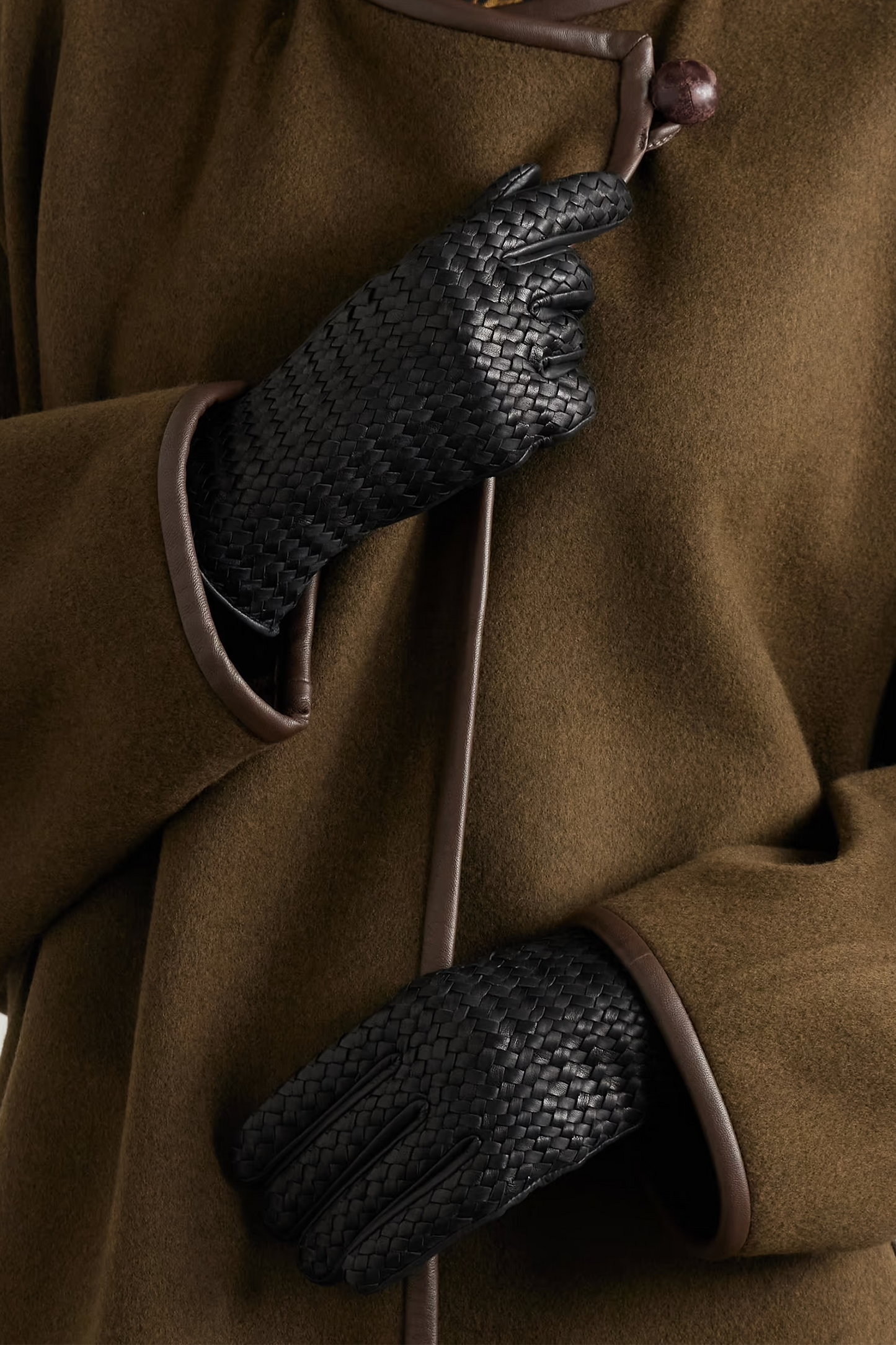 Stanilas Woven Leather Gloves
