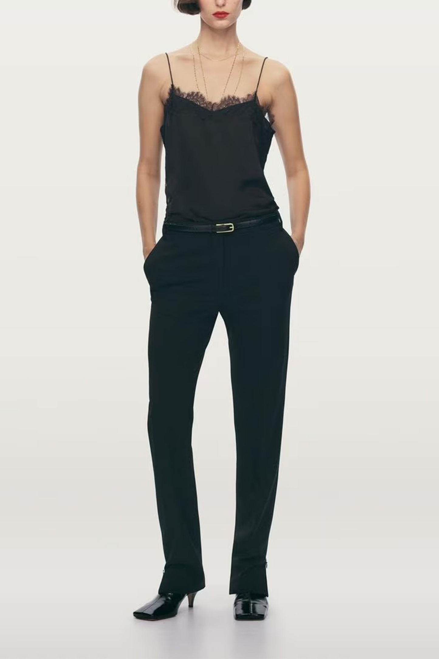 Lace-detail Strap Top