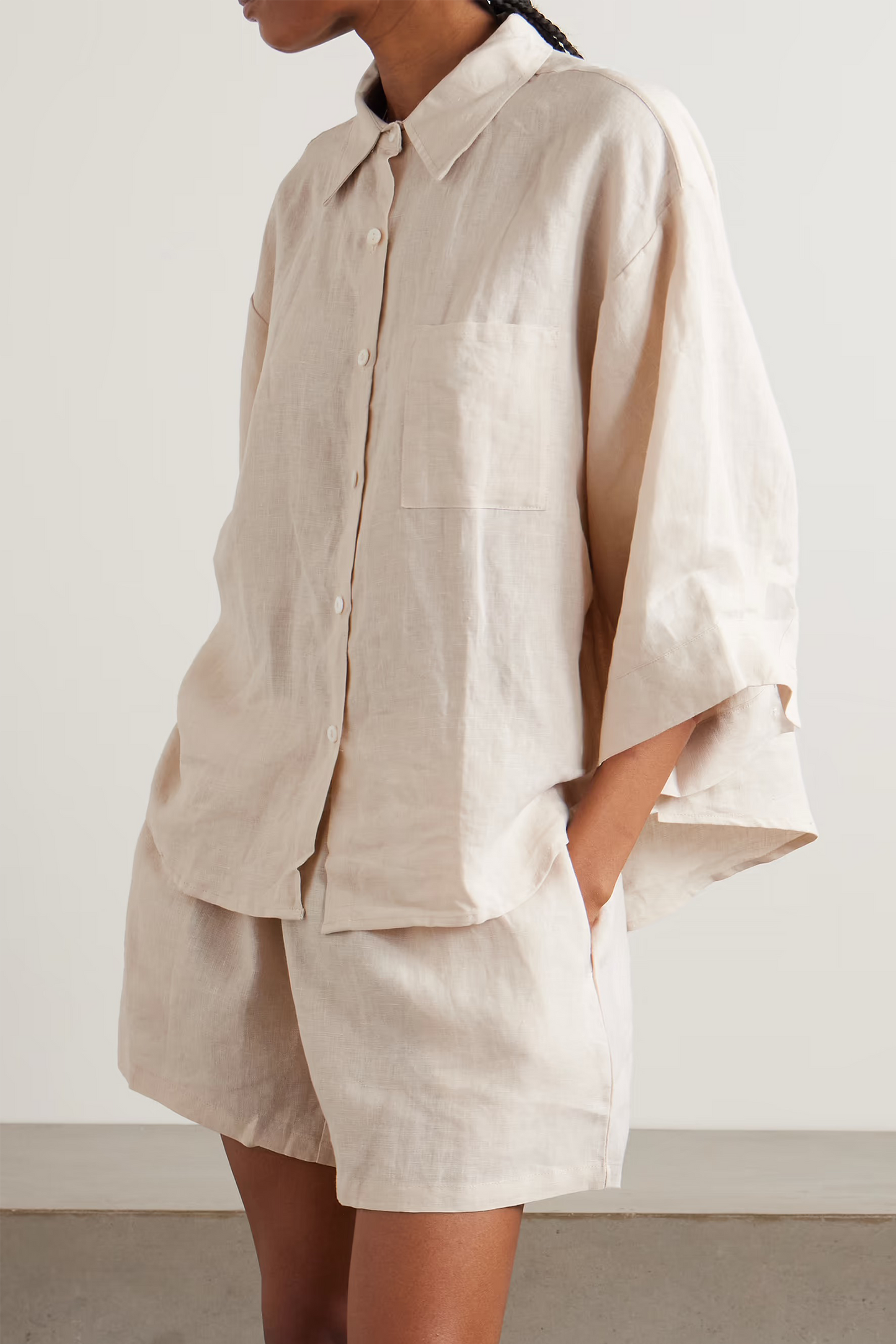 03 Linen Shirt and Shorts Set