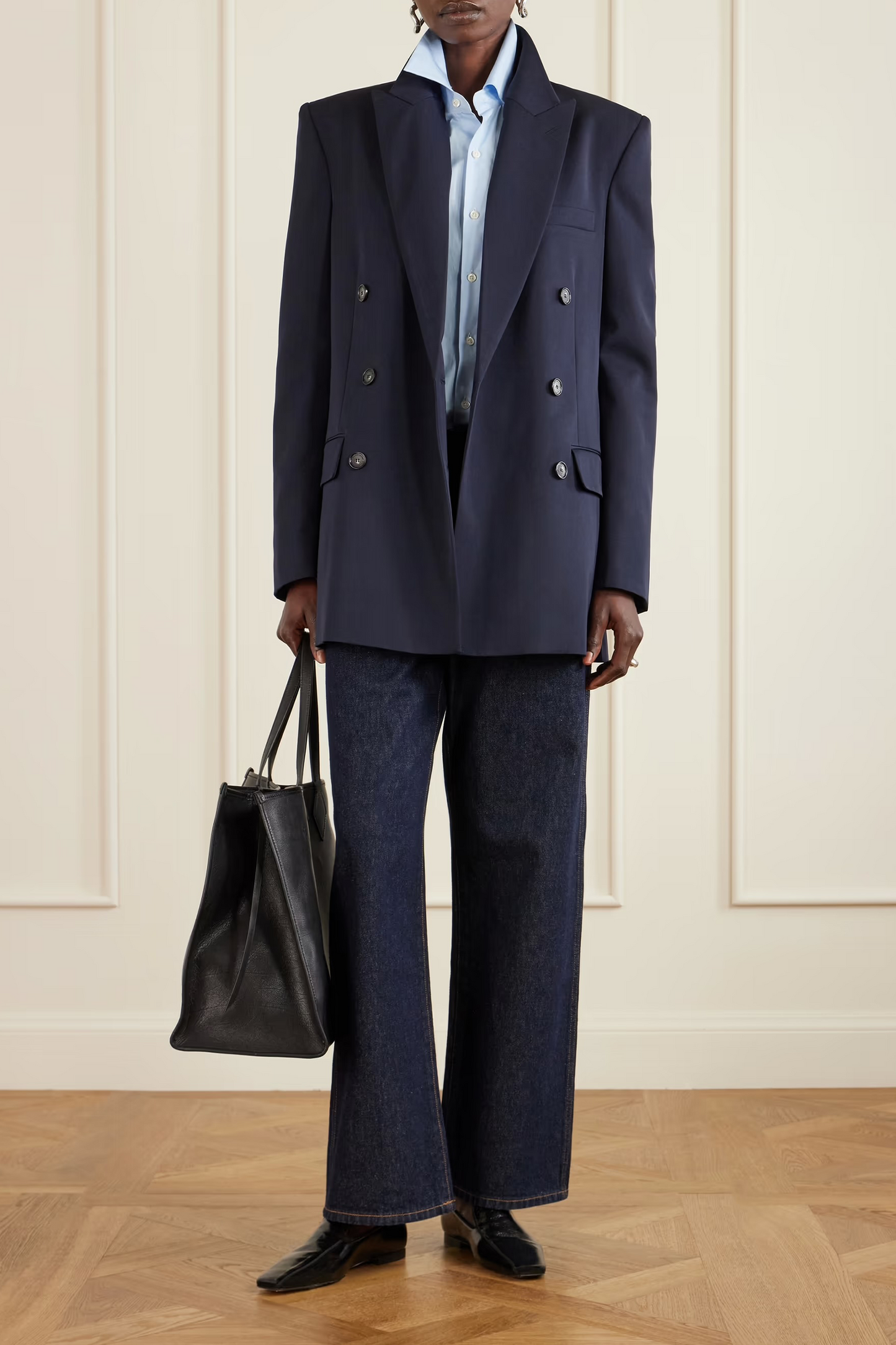 Double-breasted Wool-twill Blazer