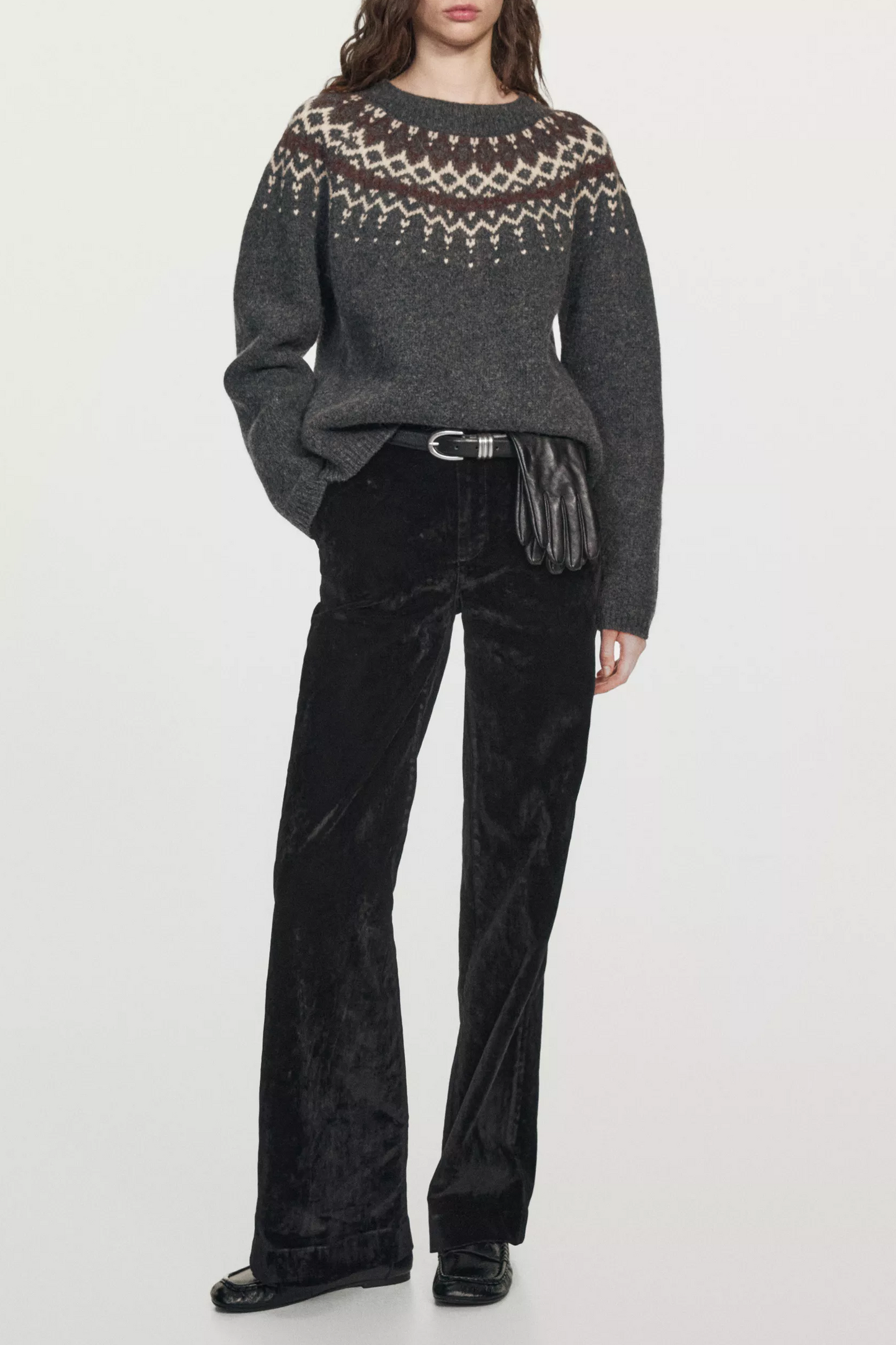 100% Wool Jacquard Knit Sweater