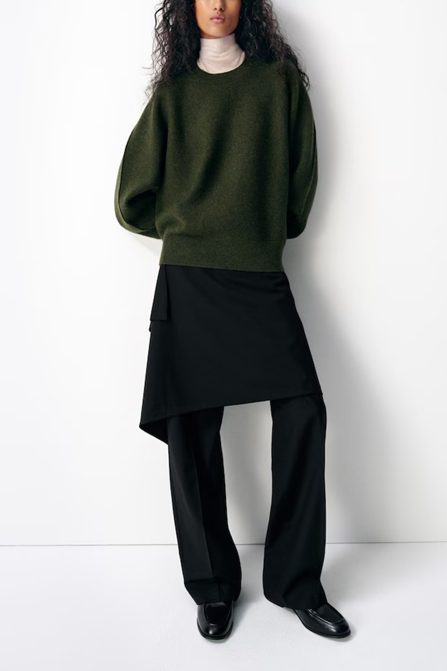 Rounded Double-faced Wool Jumper