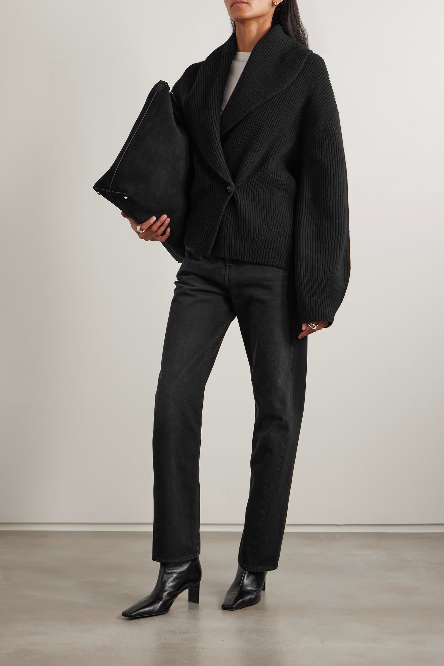 Oversized Ribbed-wool Cardigan