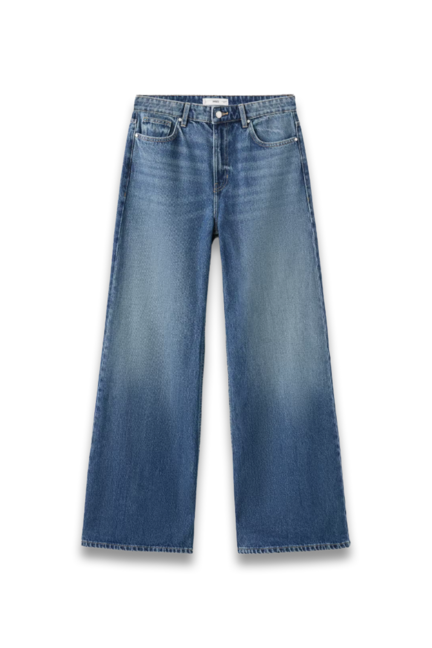 Wide Leg Mid-Rise Jeans