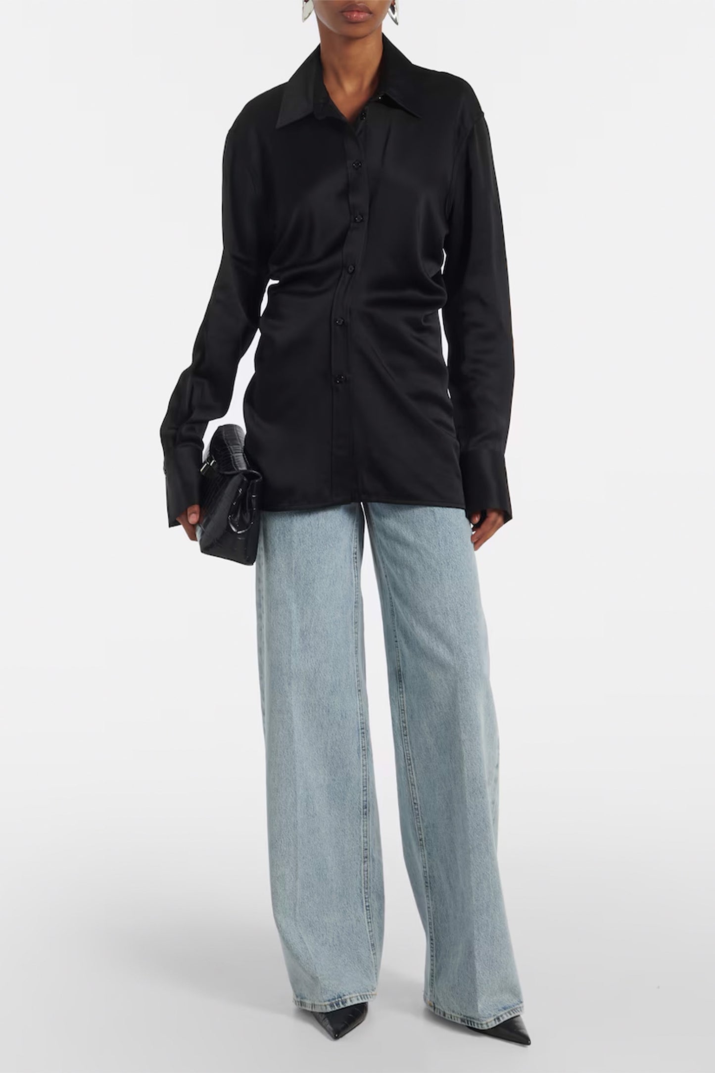 Slouch satin shirt