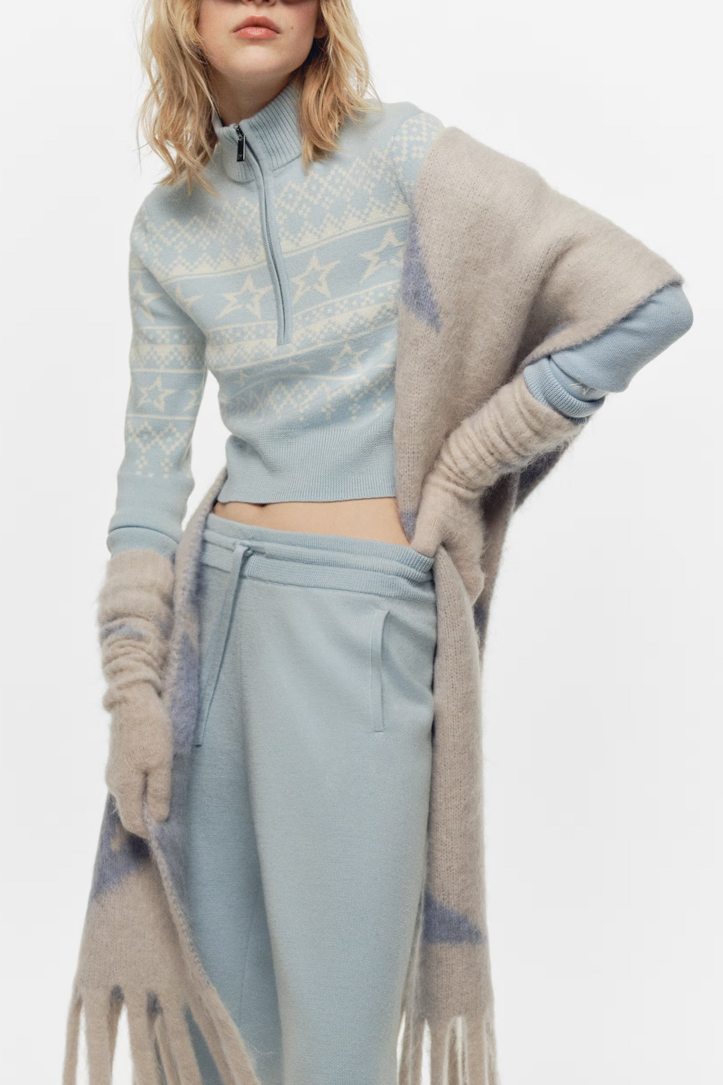 Jacquard-knit Merino Wool Jumper