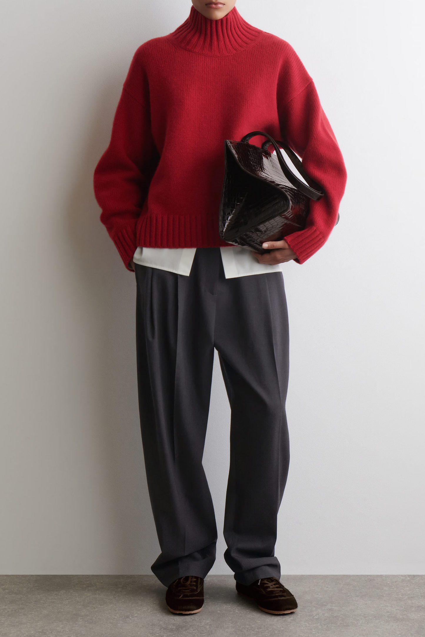 Cashmere Funnel-neck Jumper