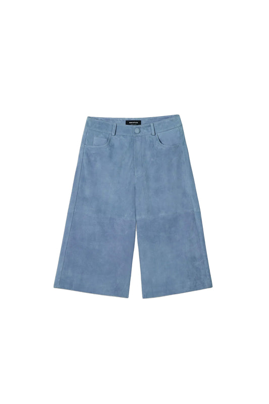 Blue Suede Longline Short