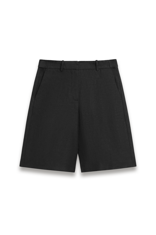 Long Linen Bermuda Shorts