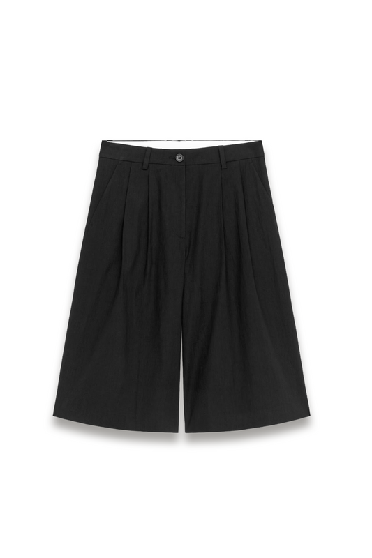 Tailored Wide-Leg Shorts