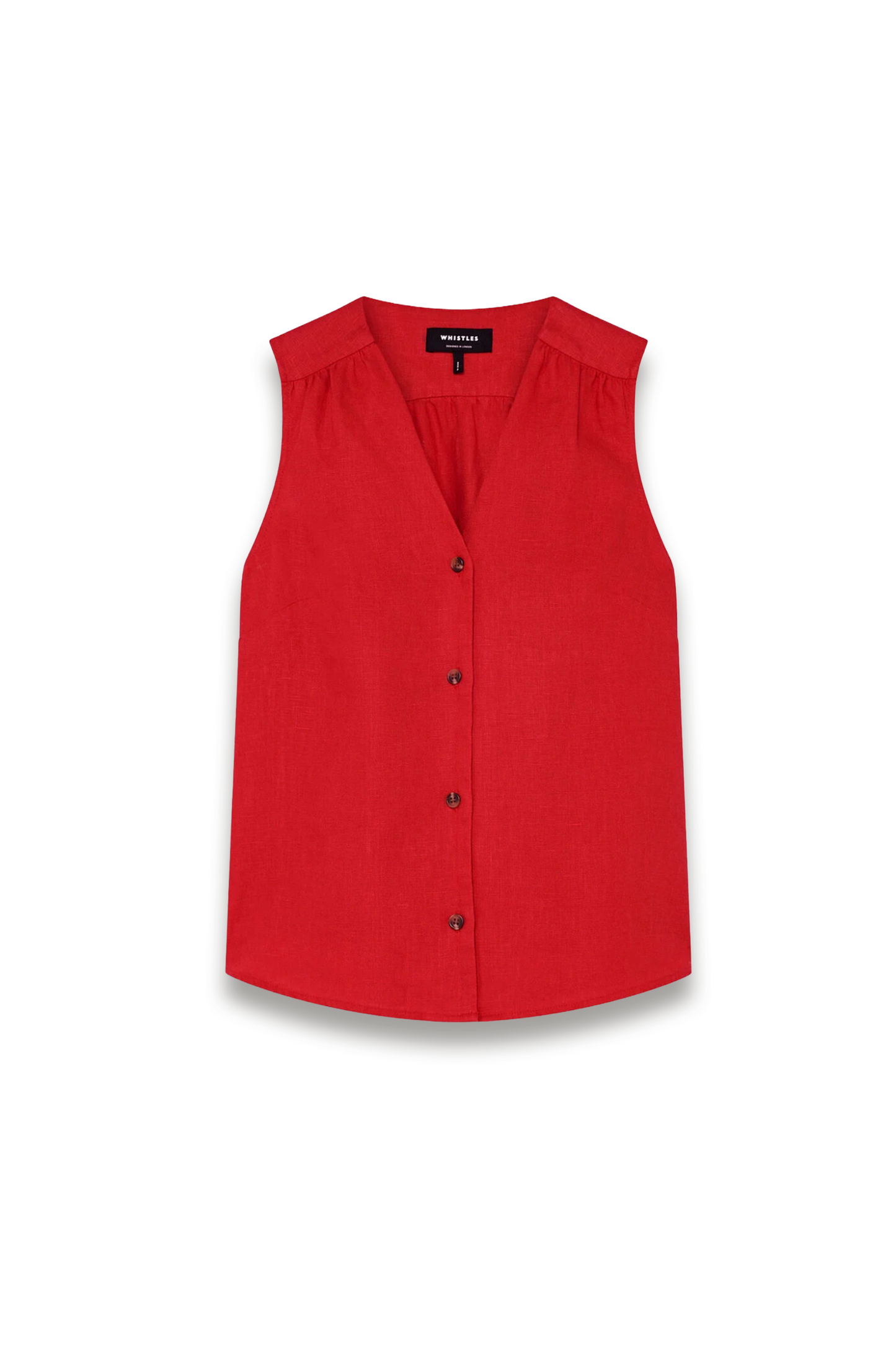 Red Laura Linen Tank