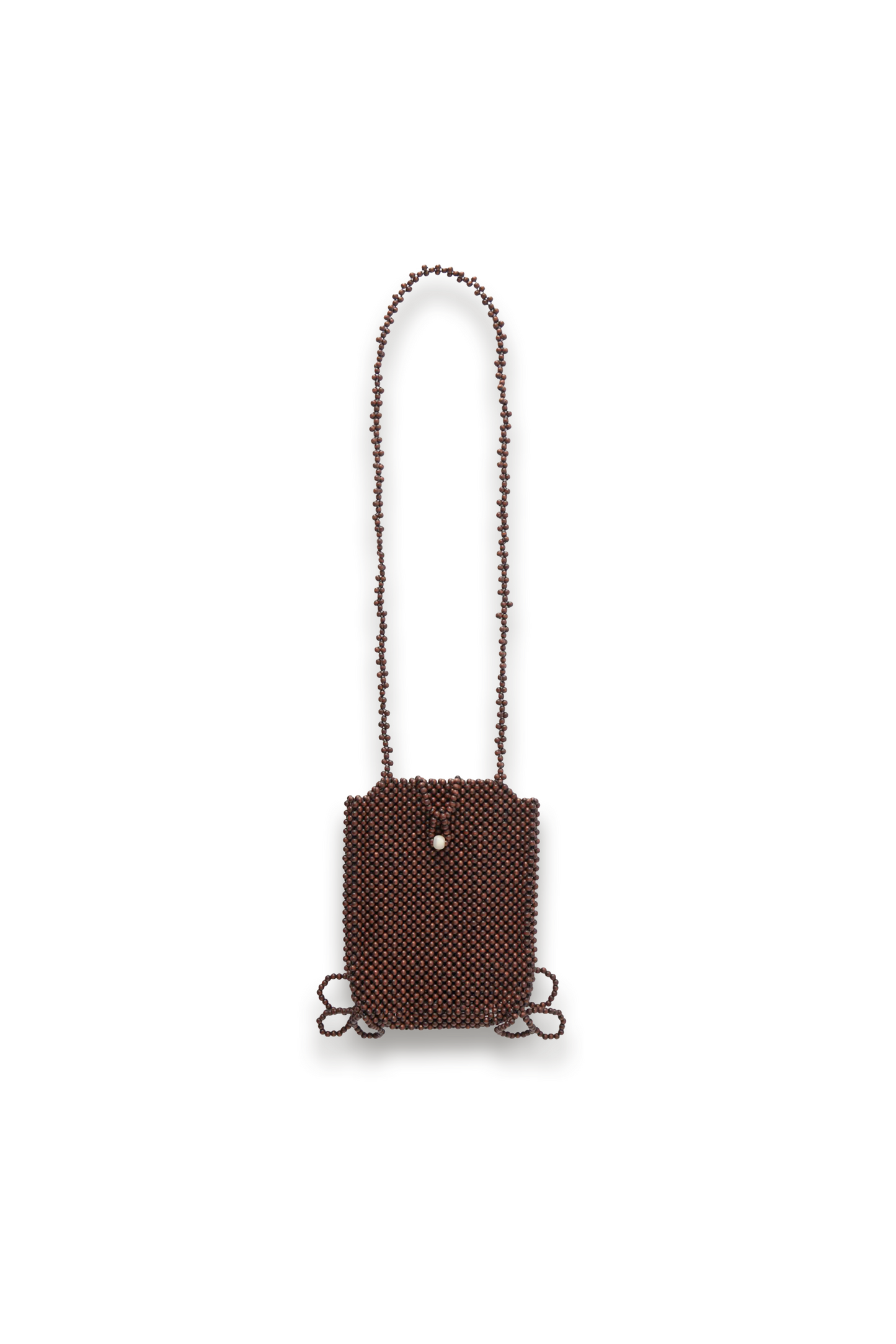 Grigri Wooden-Bead Crossbody Bag