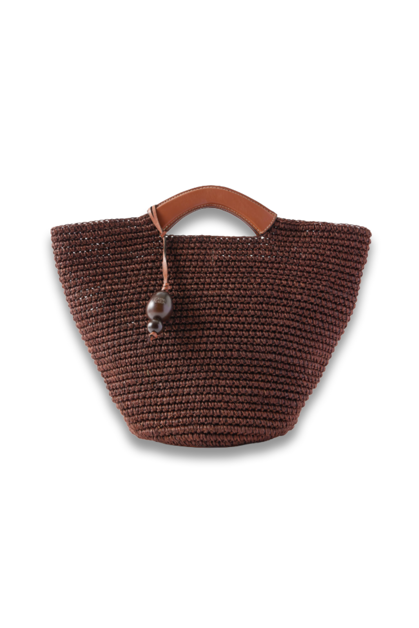 Shopper Large Leather-trimmed Woven Raffia Tote