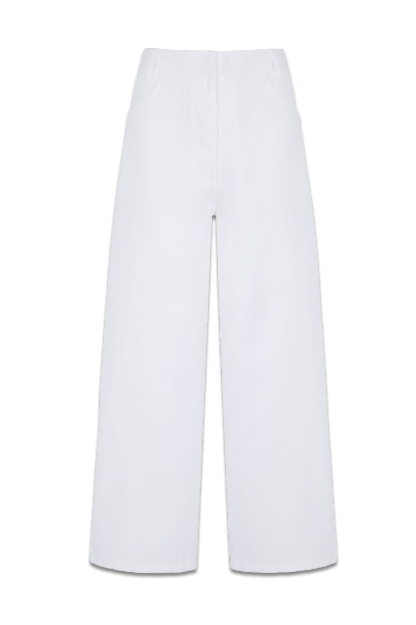 Pure Cotton Lace-Up Detail Trousers