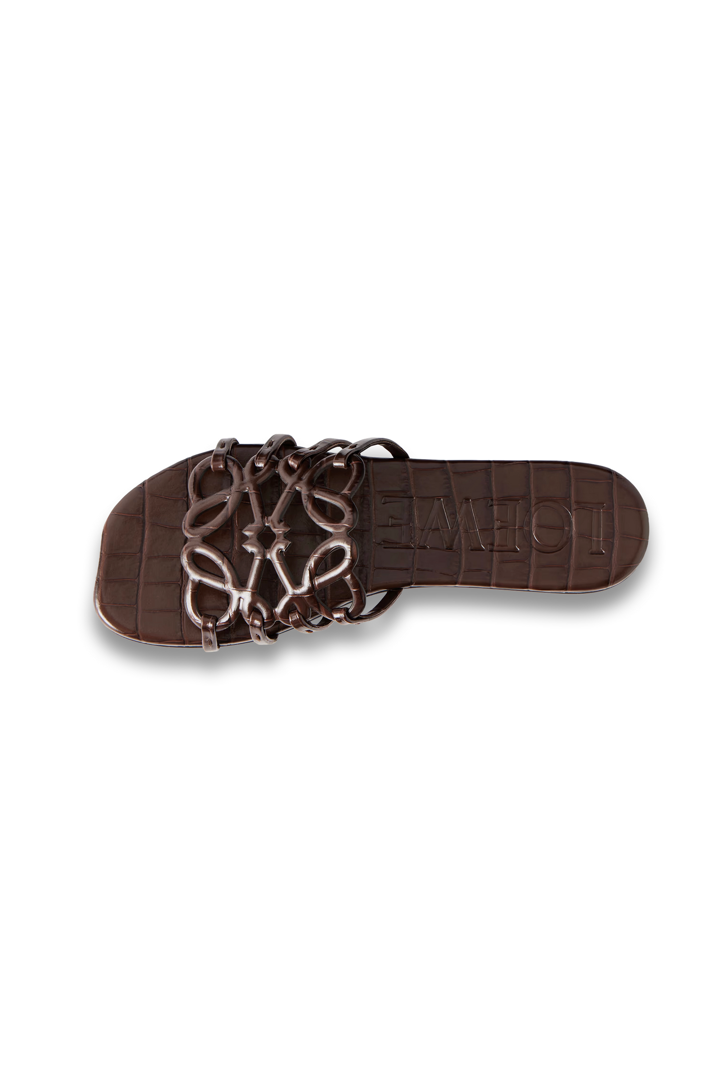Petal Anagram Leather Slides