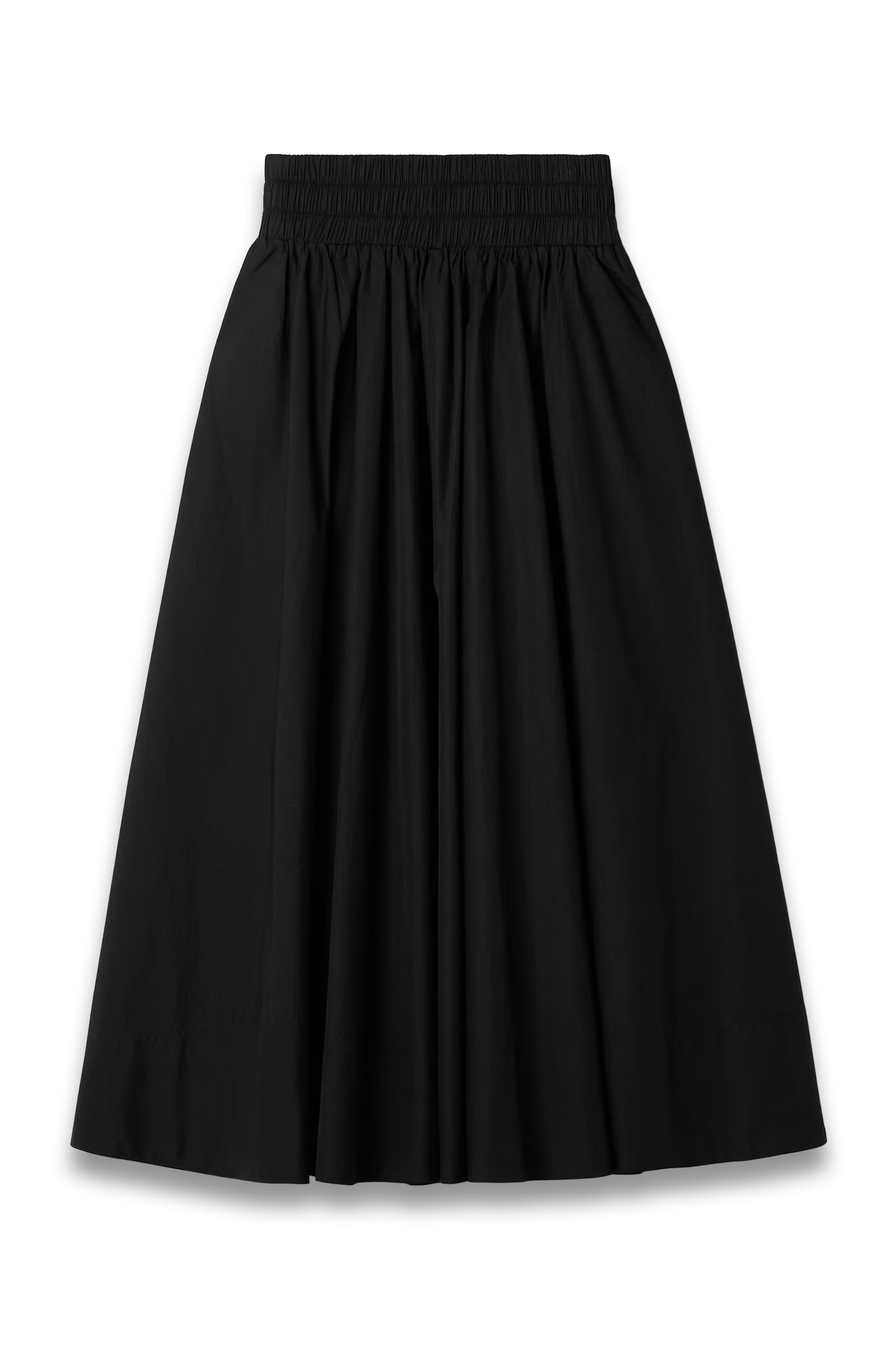 The Kyria Gathered Cotton-Poplin Midi Skirt