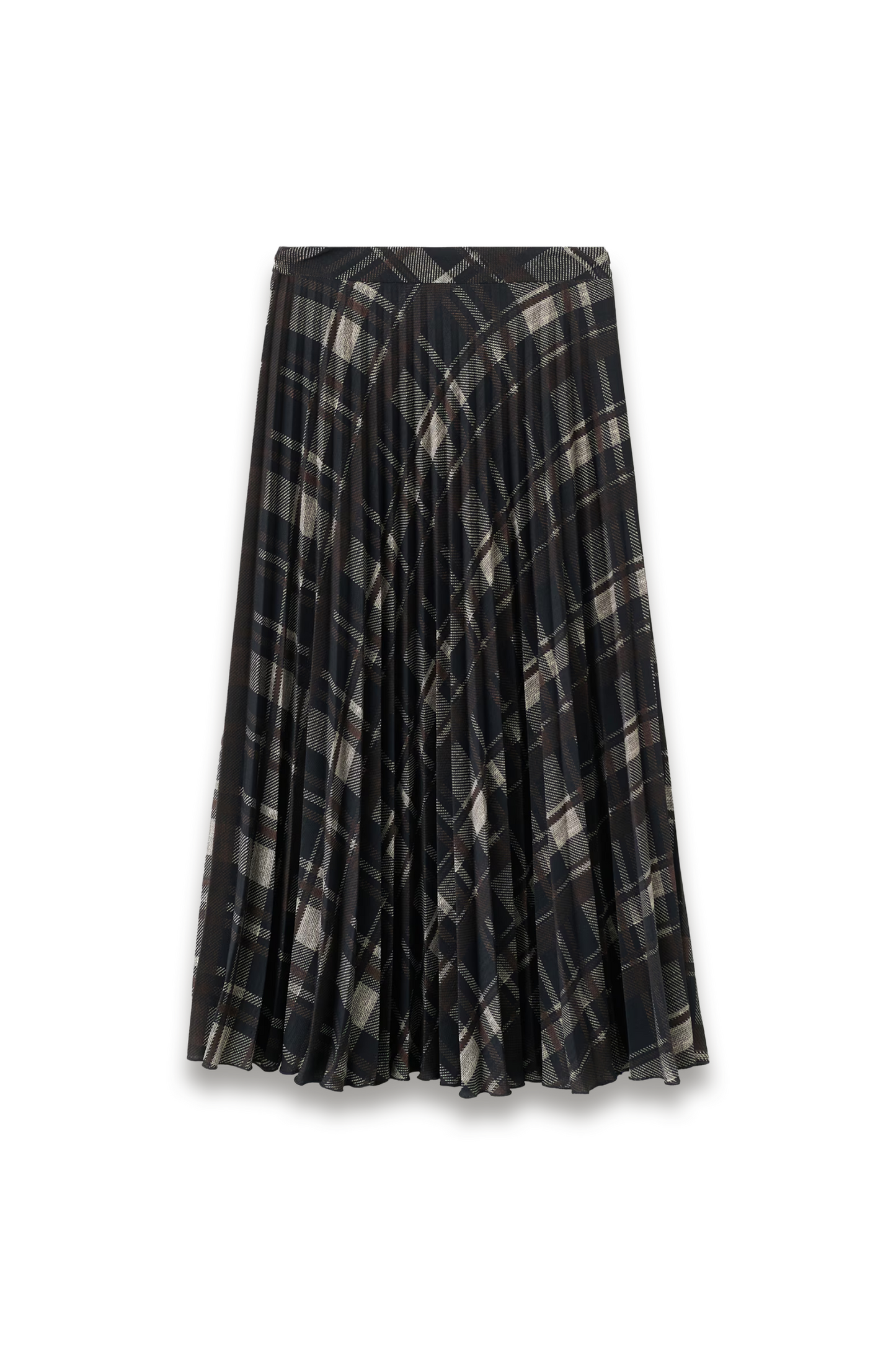Checked Long Skirt