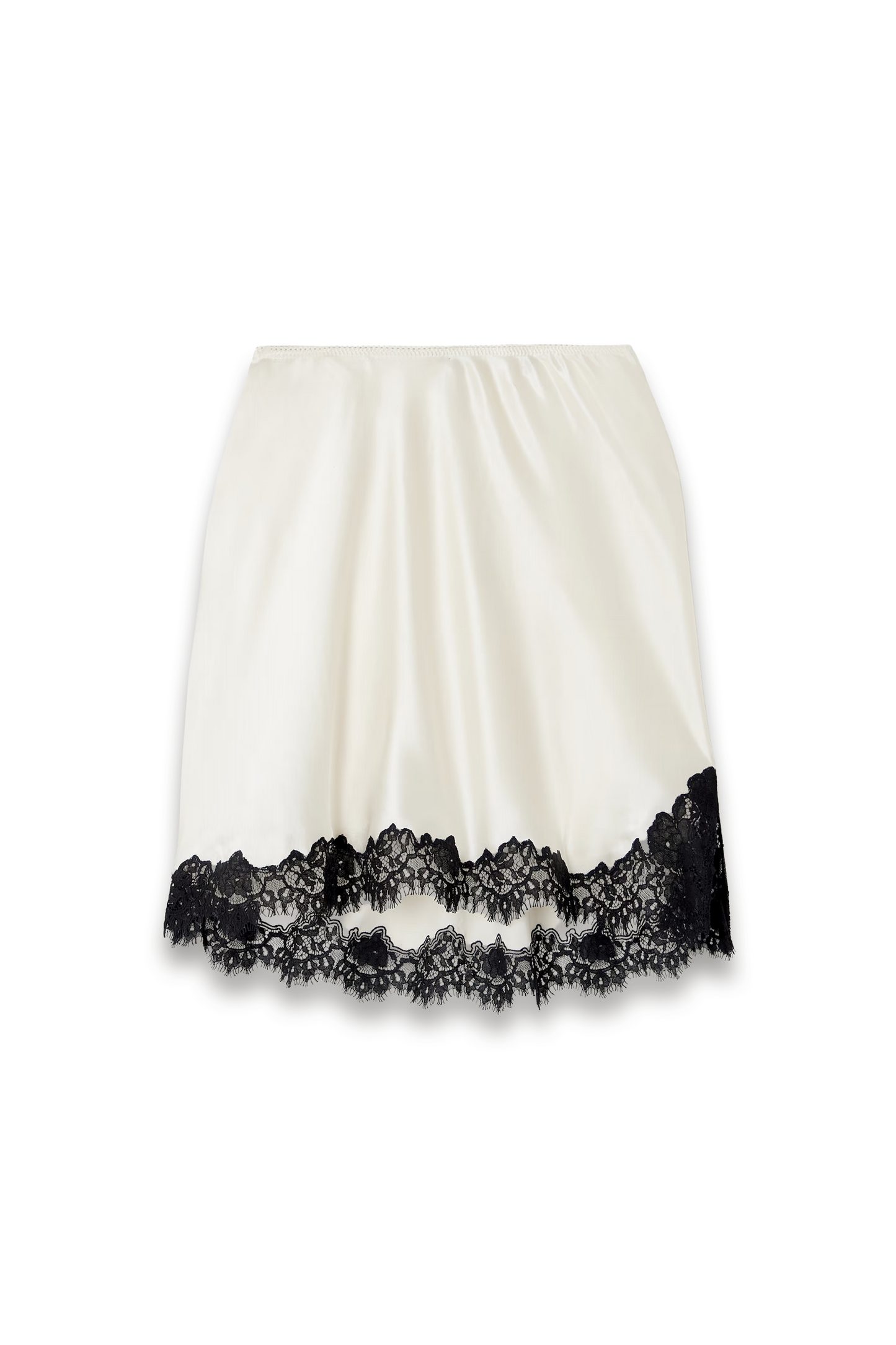 Giuliette Lace-trimmed Floral-print Silk-charmeuse Skirt