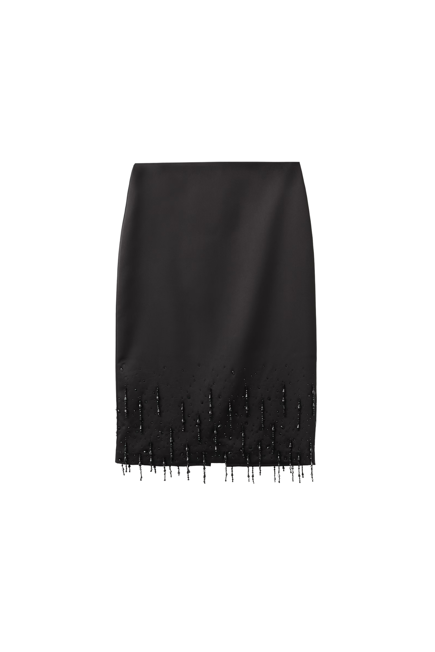 Midi-skirt with Crystal Trim Hem