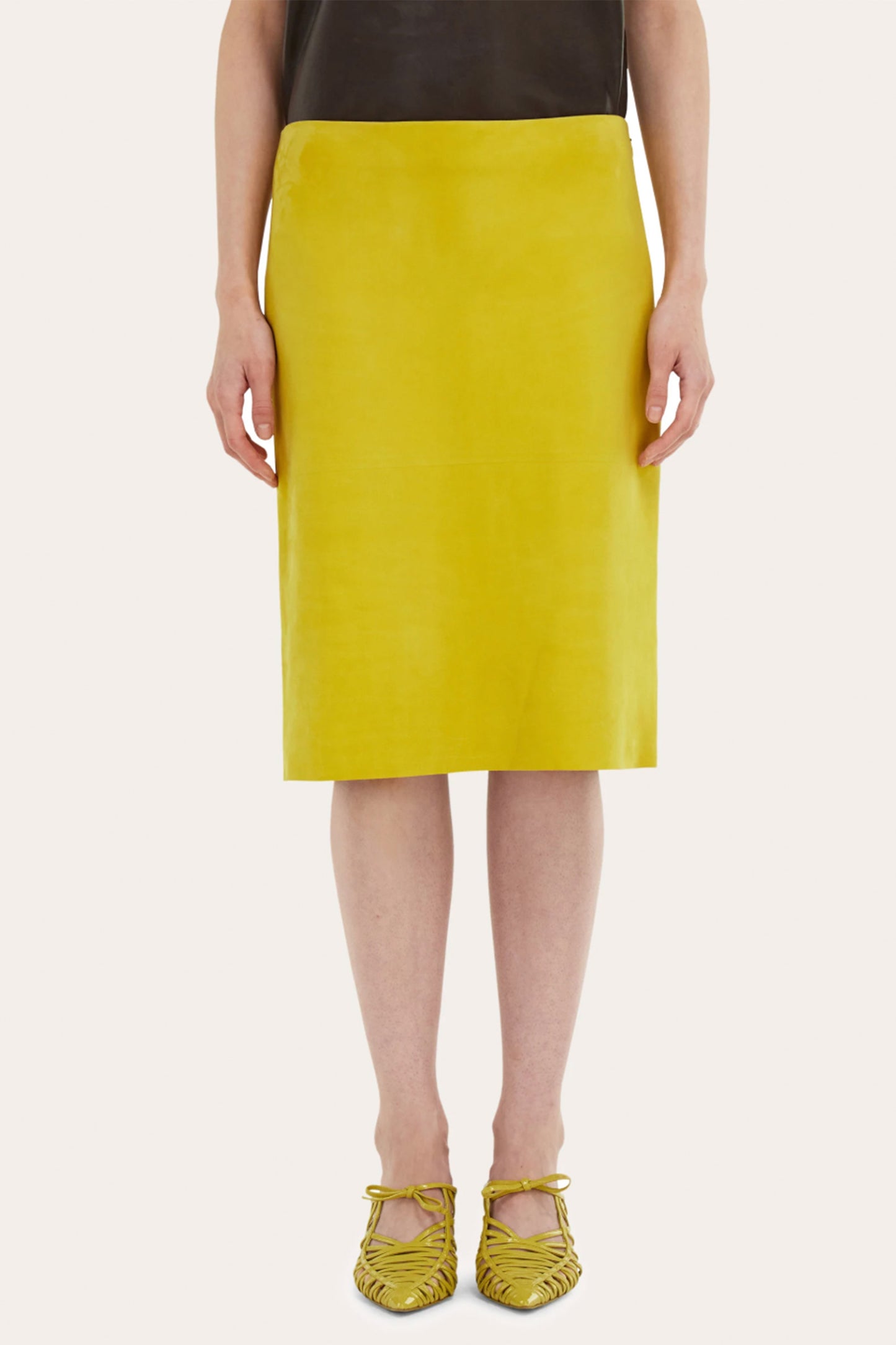 Nubuck Pencil Skirt