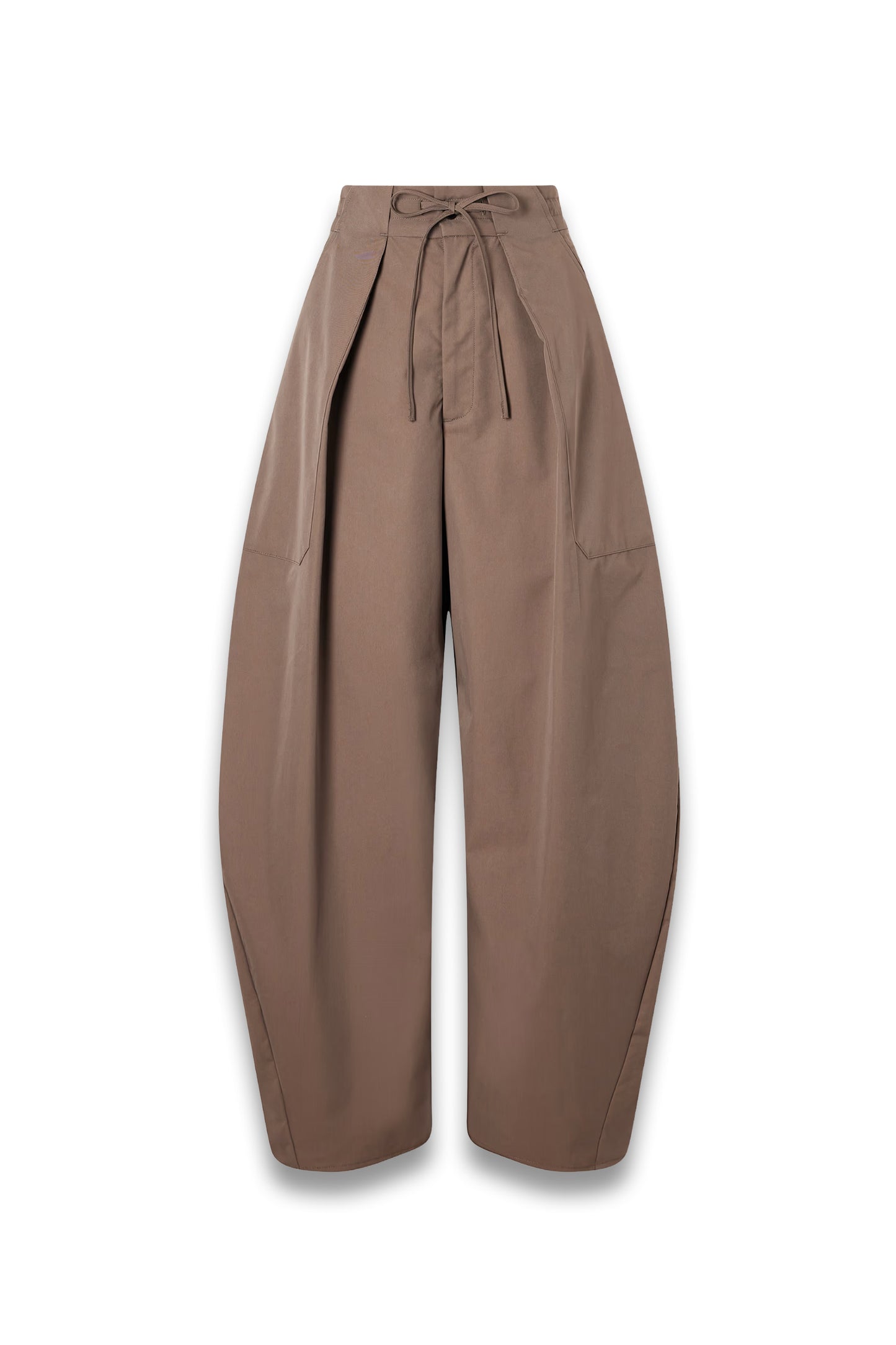 Clemence Pleated Cotton-blend Twill Barrel-leg Pants