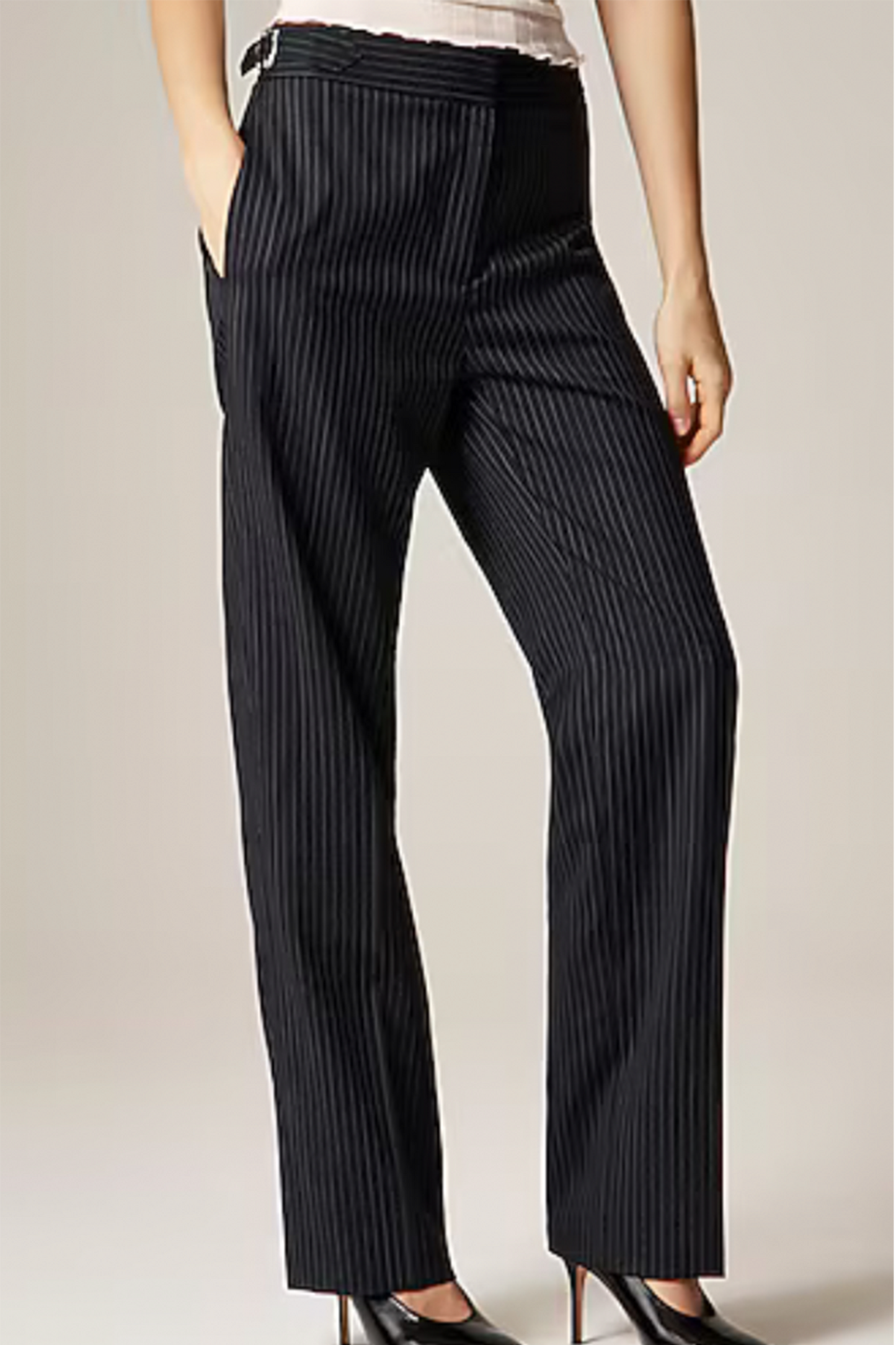 Alex Eagle X J.Crew Suit Pant in Pinstriped Wool