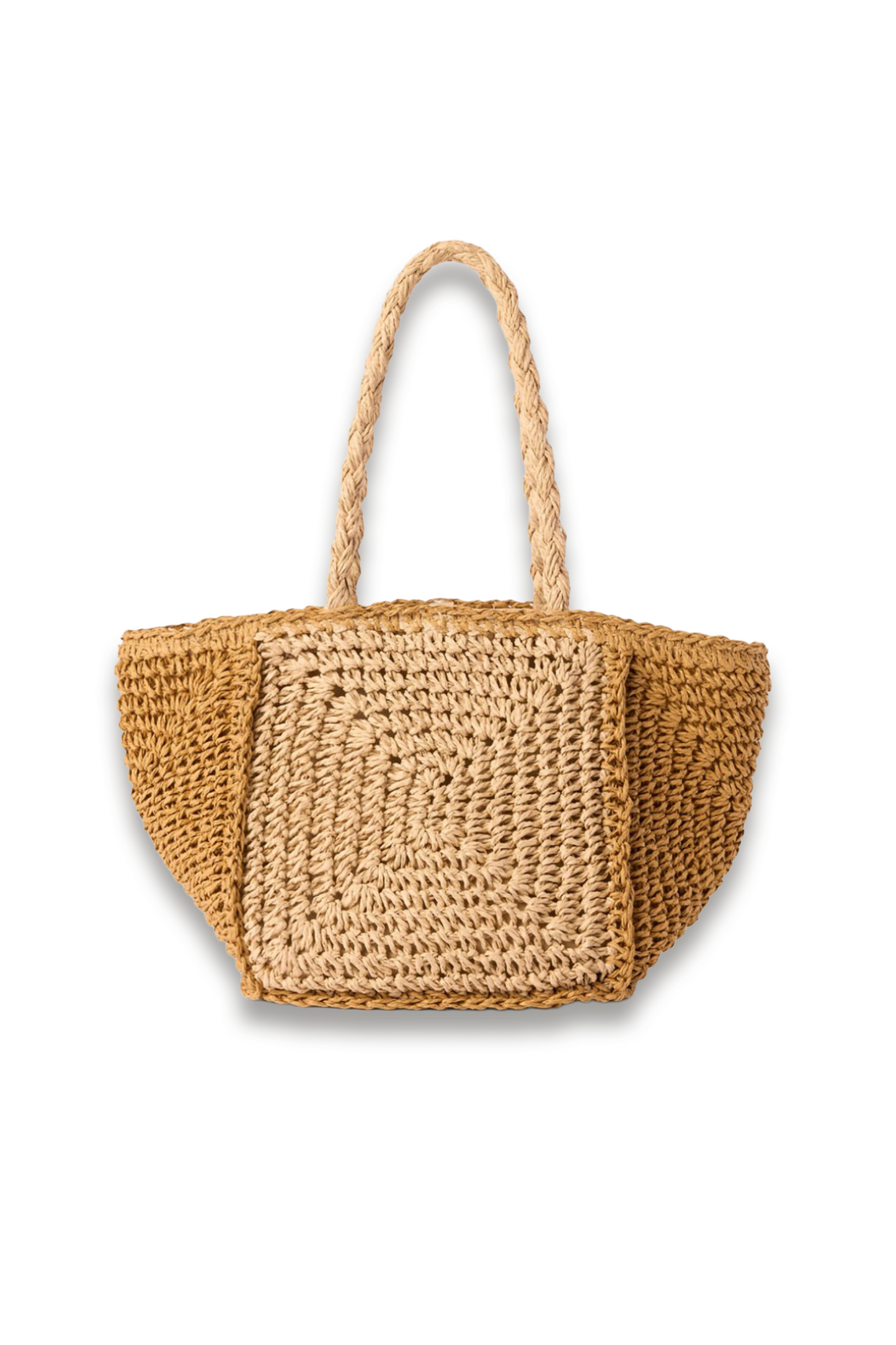 Multicolour Patchwork Straw Mini Bag