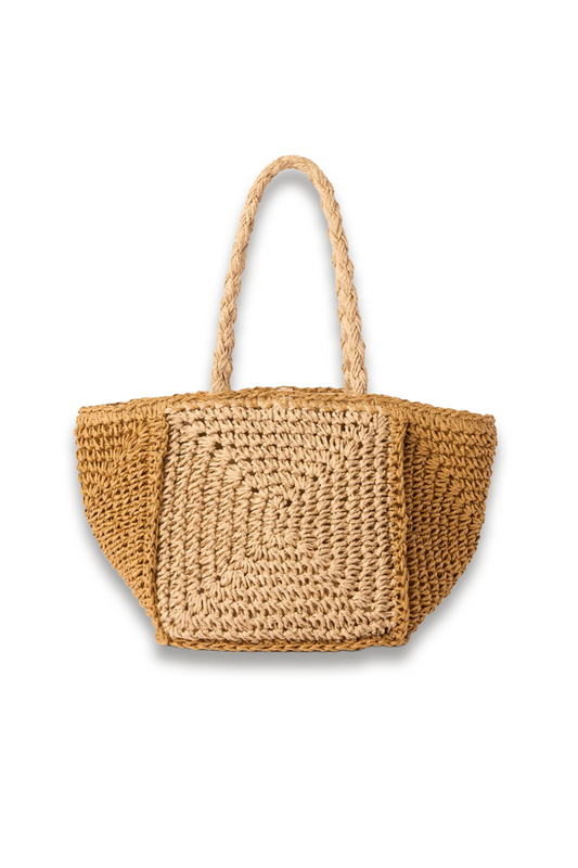 Multicolour Patchwork Straw Mini Bag