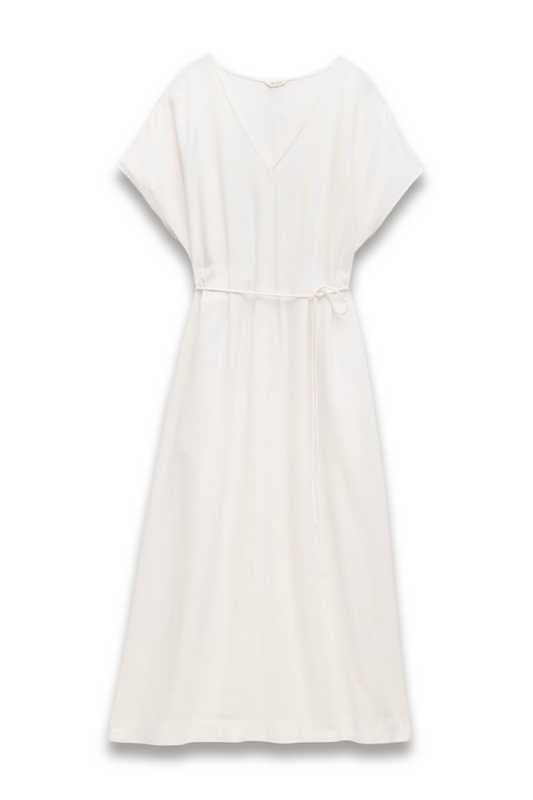 Linen-blend Remy Pleated Midi Dress
