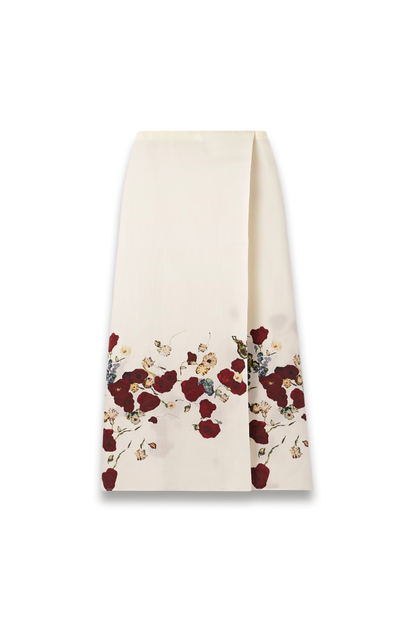 Demi Floral-print Silk and Cotton-blend Organza Midi Skirt