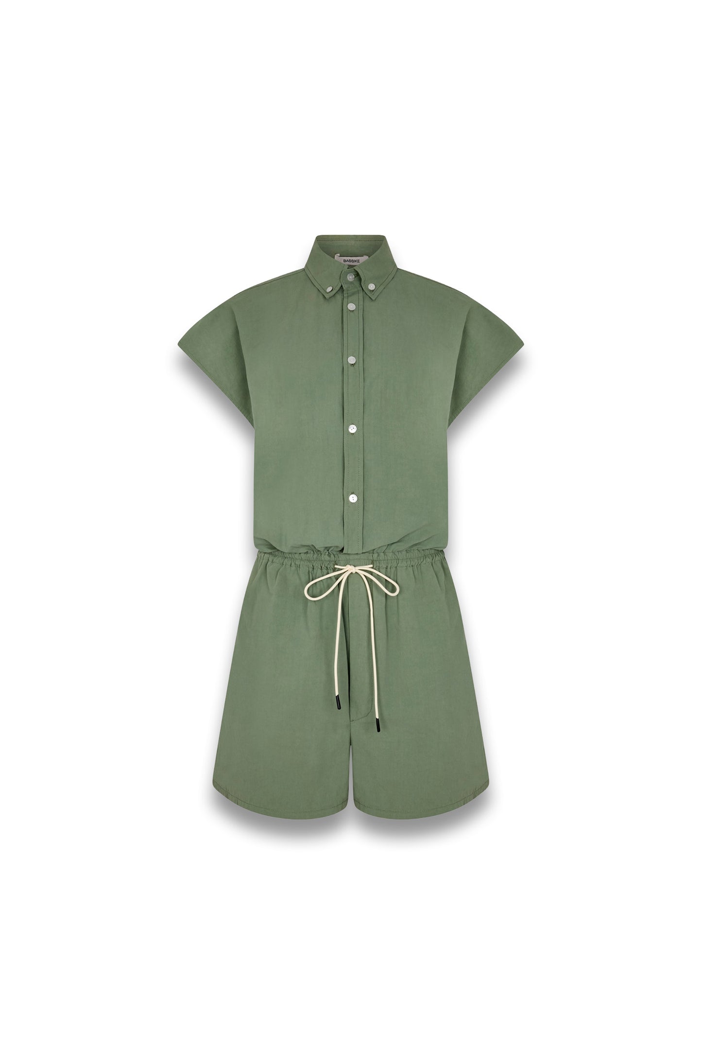 Crushed Cotton Mini Jumpsuit