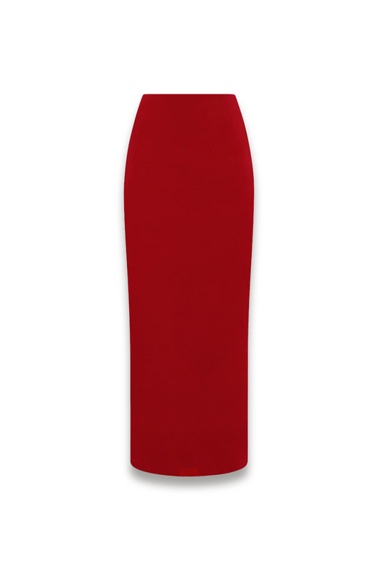 Jealousy Velvet Skirt in Red