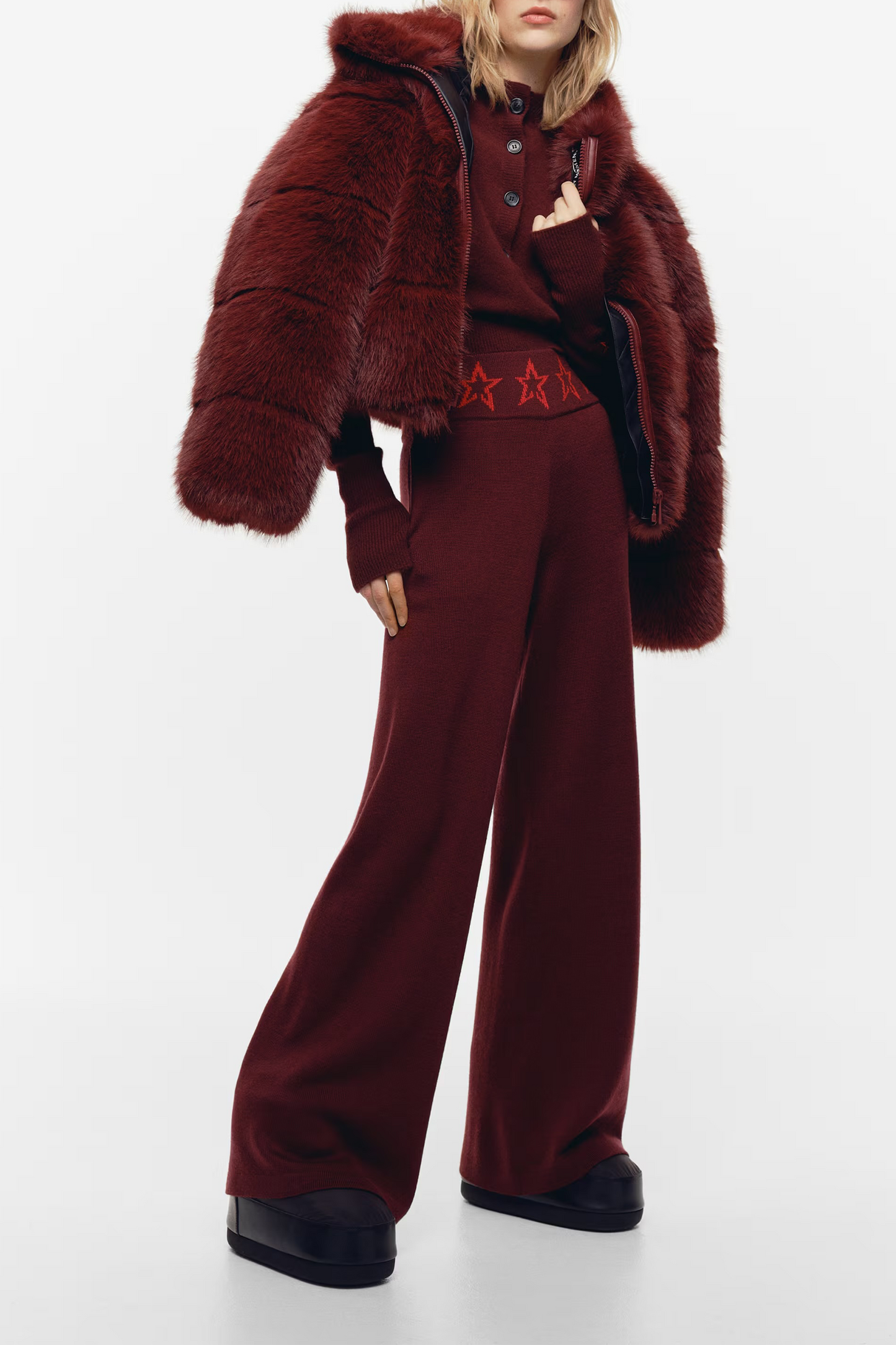 Wide Merino Wool Trousers
