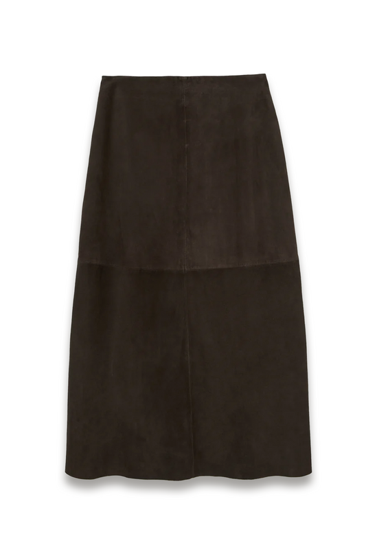 Suede Fluid Midi Skirt