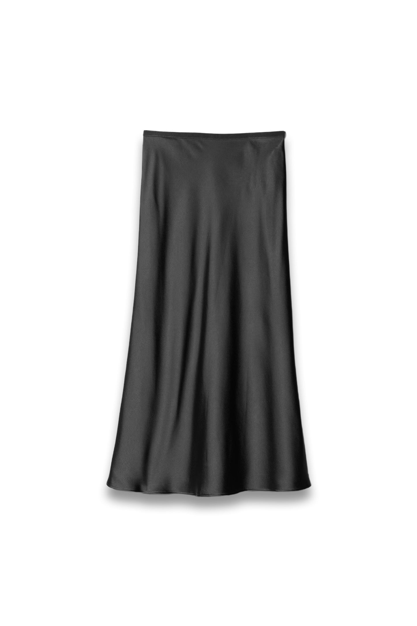 Satin Skirt in Black