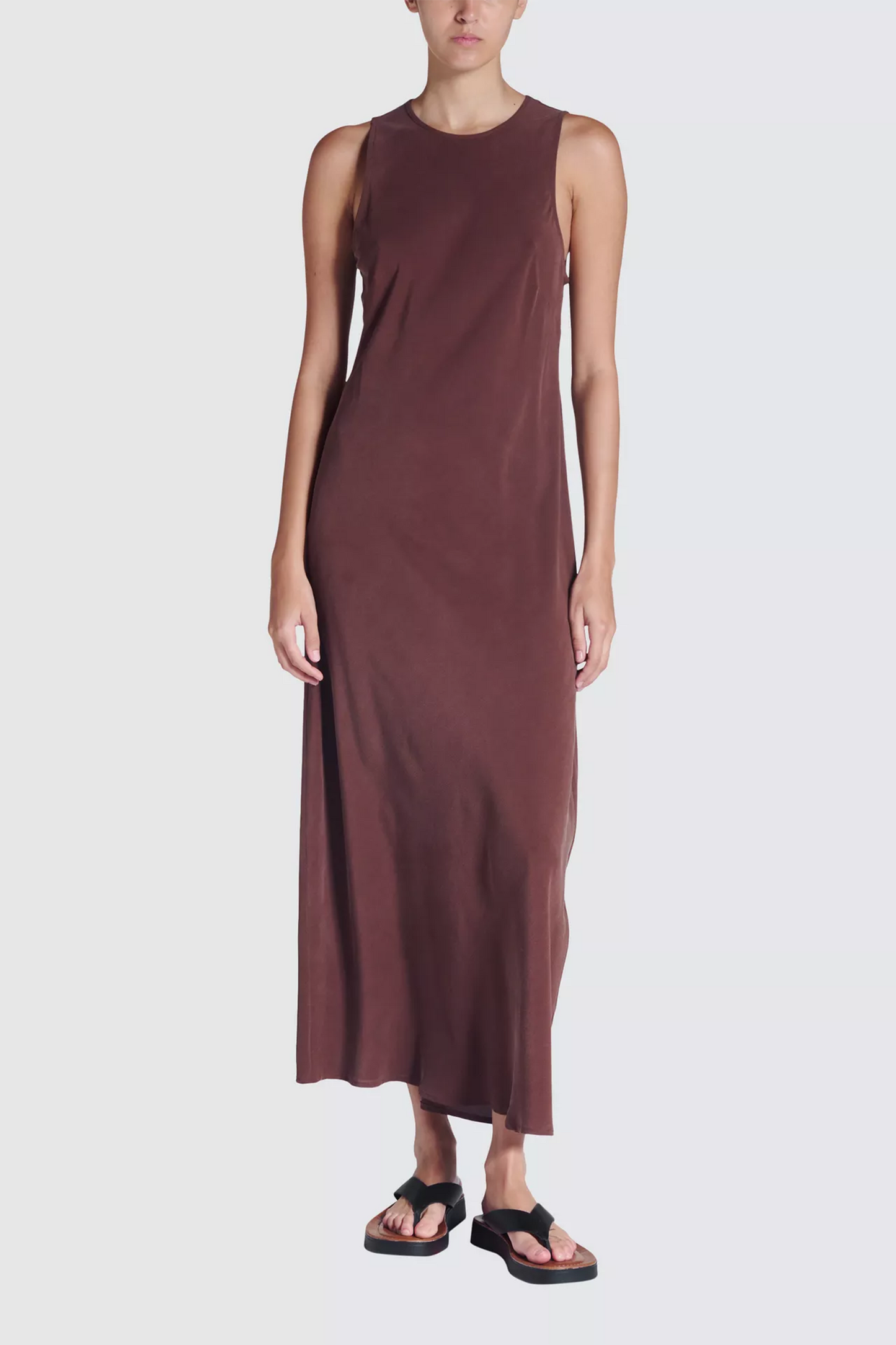 Valenica Sleeveless Silk Midi Dress
